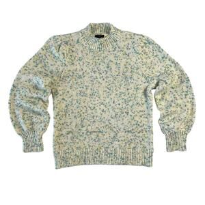 Talbots Small Petite Yellow Pastel Knit Mock Neck Sweater